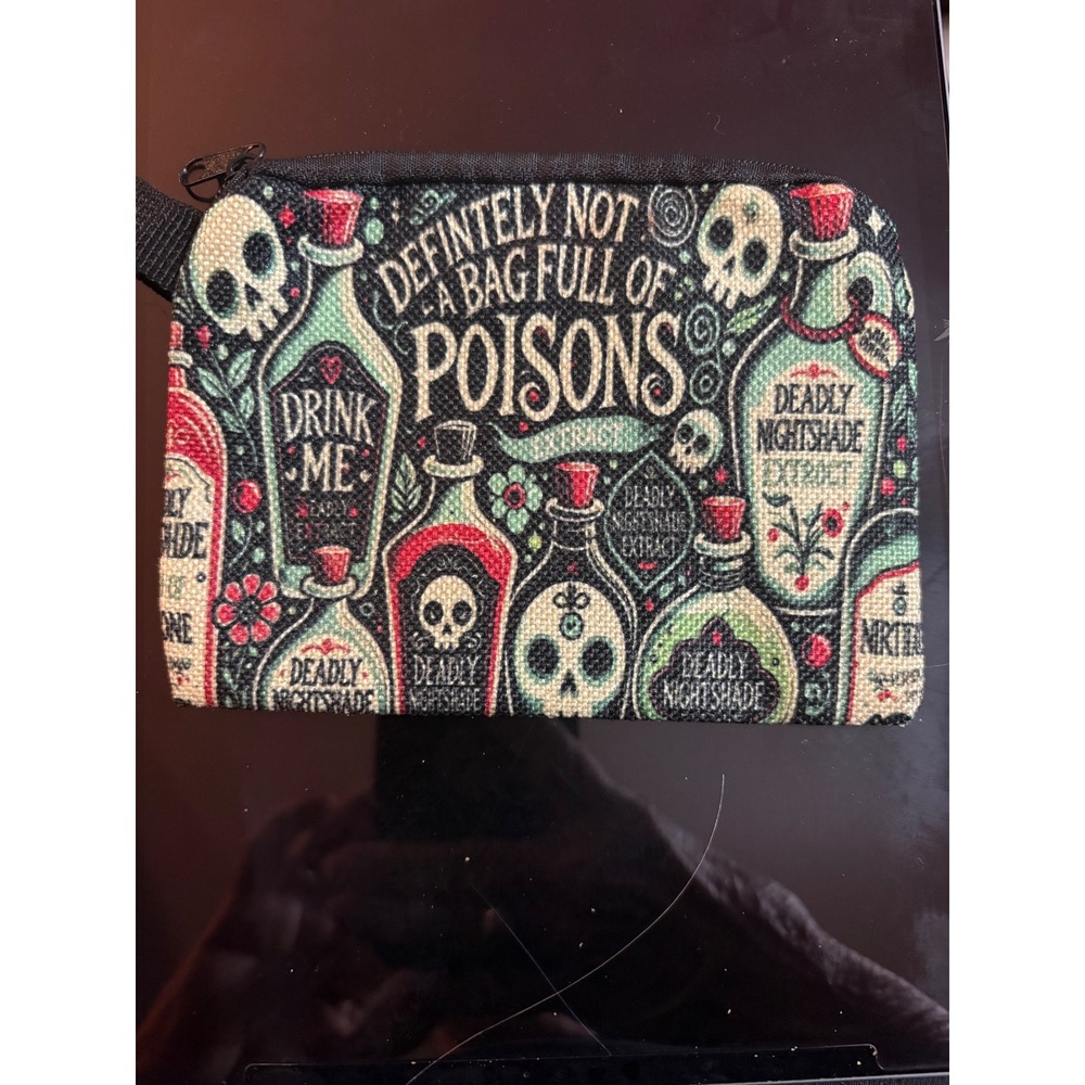Definitely Not A Bag Full Of Poisons Apothecary Woven Tapestry Coin Purse Pouch